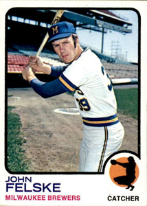 1973 Topps #332 John Felske VG RC Rookie Milwaukee Brewers 