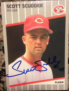 SOLD 2725 Scott Scudder Autographed 1989 Fleer Update #U-87