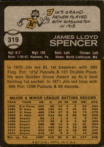 1973 Topps #319 Jim Spencer VG California Angels 