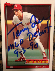 Terry Lee Autographed 1991 Topps Debut 1990 #83