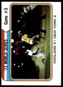 SOLD 98700 1974 Topps #474 World Series Game 3 VG Oakland Athletics/New York Mets 