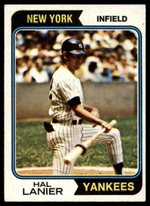 1974 Topps #588 Hal Lanier VG New York Yankees 