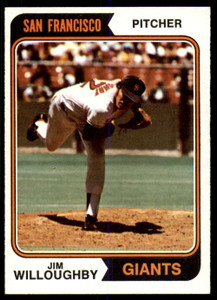 1974 Topps #553 Jim Willoughby VG San Francisco Giants 