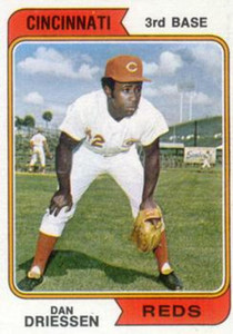 1974 Topps #341 Dan Driessen VG RC Rookie Cincinnati Reds 