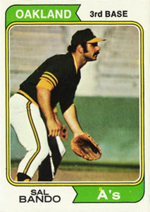 1974 Topps #103 Sal Bando VG Oakland Athletics 