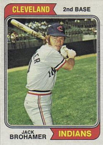 1974 Topps #586 Jack Brohamer VG Cleveland Indians 