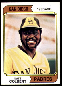 SOLD 98341 1974 Topps #125a Nate Colbert VG San Diego Padres 