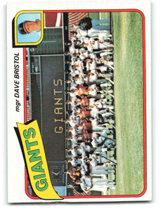 1980 Topps #499 Dave Bristol MG VG San Francisco Giants 