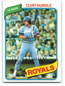 1980 Topps #525 Clint Hurdle VG Kansas City Royals 