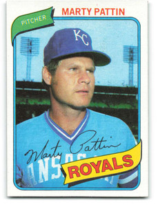 1980 Topps #26 Marty Pattin VG Kansas City Royals 