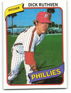 1980 Topps #136 Dick Ruthven VG Philadelphia Phillies 