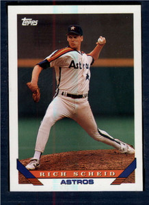 1993 Topps #646 Rich Scheid VG RC Rookie Houston Astros 