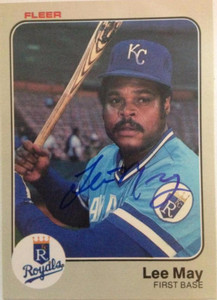 Lee May Autographed 1983 Fleer #118