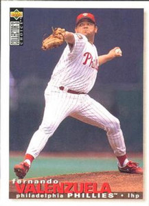 SOLD 67923 1995 Collector's Choice #364 Fernando Valenzuela VG Philadelphia Phillies 