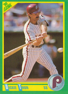 1990 Score #142 Dickie Thon VG Philadelphia Phillies 