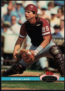 1991 Stadium Club #395 Steve Lake VG Philadelphia Phillies 