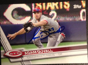 Adam Duvall Autographed 2017 Topps #128