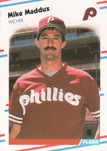 1988 Fleer #309 Mike Maddux VG Philadelphia Phillies 