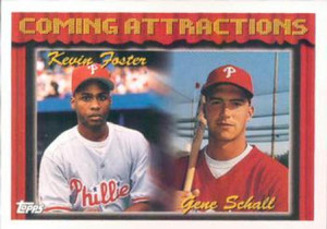 1994 Topps #786 Kevin Foster/Gene Schall VG RC Rookie Philadelphia Phillies 