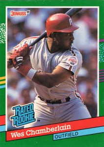 1991 Donruss #423 Wes Chamberlain RR VG RC Rookie Philadelphia Phillies 