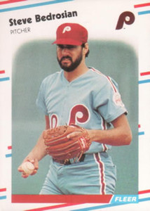 1988 Fleer #298 Steve Bedrosian VG Philadelphia Phillies 