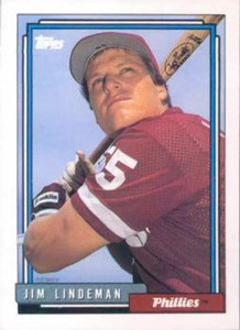 1992 Topps #258 Jim Lindeman VG Philadelphia Phillies 