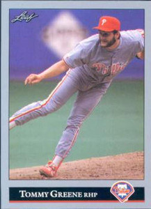 1992 Leaf #292 Tommy Greene VG Philadelphia Phillies 