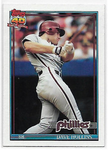 1991 Topps #264 Dave Hollins VG Philadelphia Phillies 