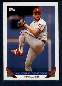 1993 Topps #291 Tommy Greene VG Philadelphia Phillies 