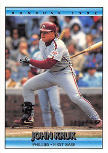 1992 Donruss #230 John Kruk VG Philadelphia Phillies 