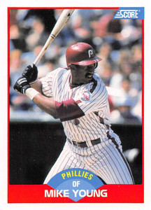 1989 Score #494 Mike Young VG Philadelphia Phillies 