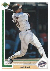 1991 Upper Deck #331 Jack Clark VG San Diego Padres 