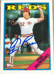 Tom Browning Autographed 1988 Topps Tiffany #577