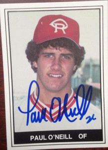 SOLD 2872 Paul O'Neill Autographed 1982 TCMA Cedar Rapids Reds 