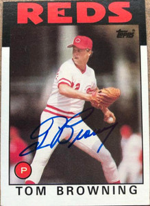 Tom Browning Autographed 1986 Topps #652