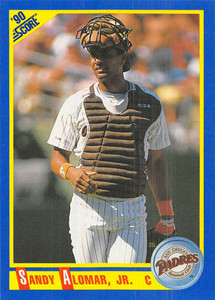 1990 Score #577 Sandy Alomar Jr. VG San Diego Padres 
