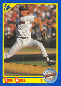 1990 Score #578 Andy Benes UER VG San Diego Padres 