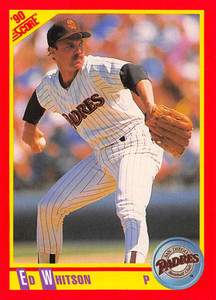 1990 Score #373 Ed Whitson VG San Diego Padres 