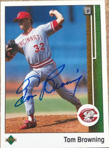 Tom Browning Autographed 1989 Upper Deck #617