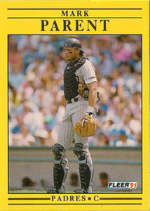 1991 Fleer #538 Mark Parent VG San Diego Padres 