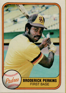 1981 Fleer #498 Broderick Perkins VG San Diego Padres 