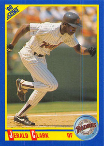1990 Score #660 Jerald Clark VG San Diego Padres 