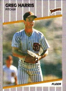 1989 Fleer #306 Greg Harris VG RC Rookie San Diego Padres 