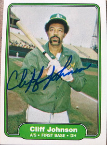 Cliff Johnson Autographed 1982 Fleer #93
