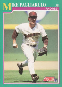 1990 Upper Deck #329 Mike Pagliarulo VG San Diego Padres - Under