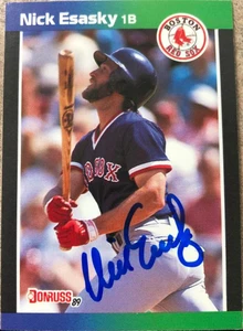 Nick Esasky Autographed 1989 Donruss Traded #T-18 Boston Red Sox Card