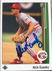 Nick Esasky Autographed 1989 Upper Deck #299 Cincinnati Reds Card