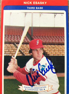 Nick Esasky Autographed 1983 Indianapolis Indians Team Issue #5