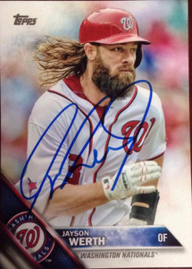 Jayson Werth Autographed 2016 Topps #342