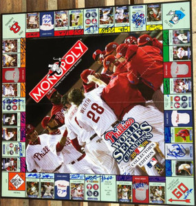 2008 Phillies Monopoly Collectors Edition Board Game Signed by 32 Players and Coaches 